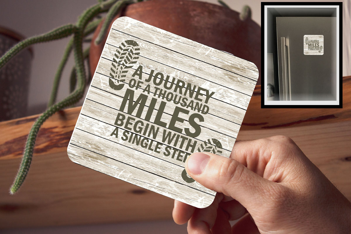 Drink Coaster Magnetic - Journey Thousand Miles