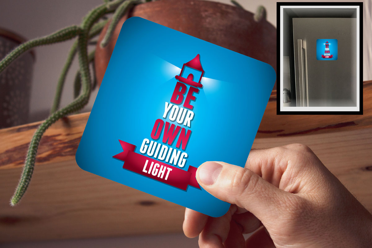 Drink Coaster Magnetic - Own Guiding Light
