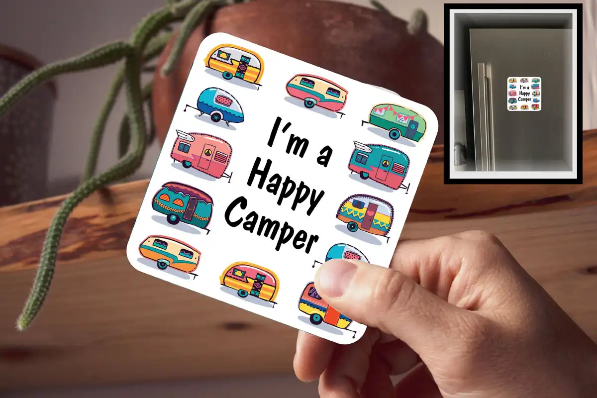 Drink Coaster - I Am A Happy Camper