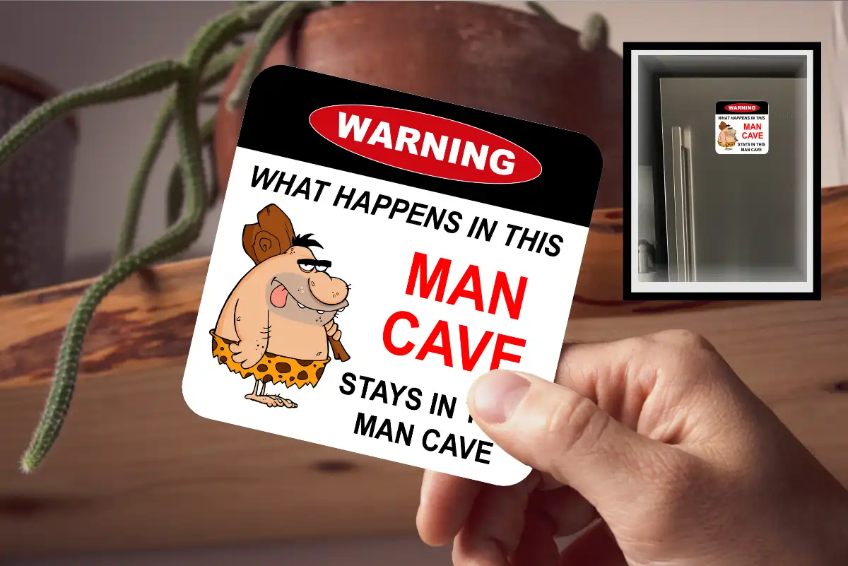 Coaster - What Happen In Man Cave Stays In The Man Cave - Fat Caveman