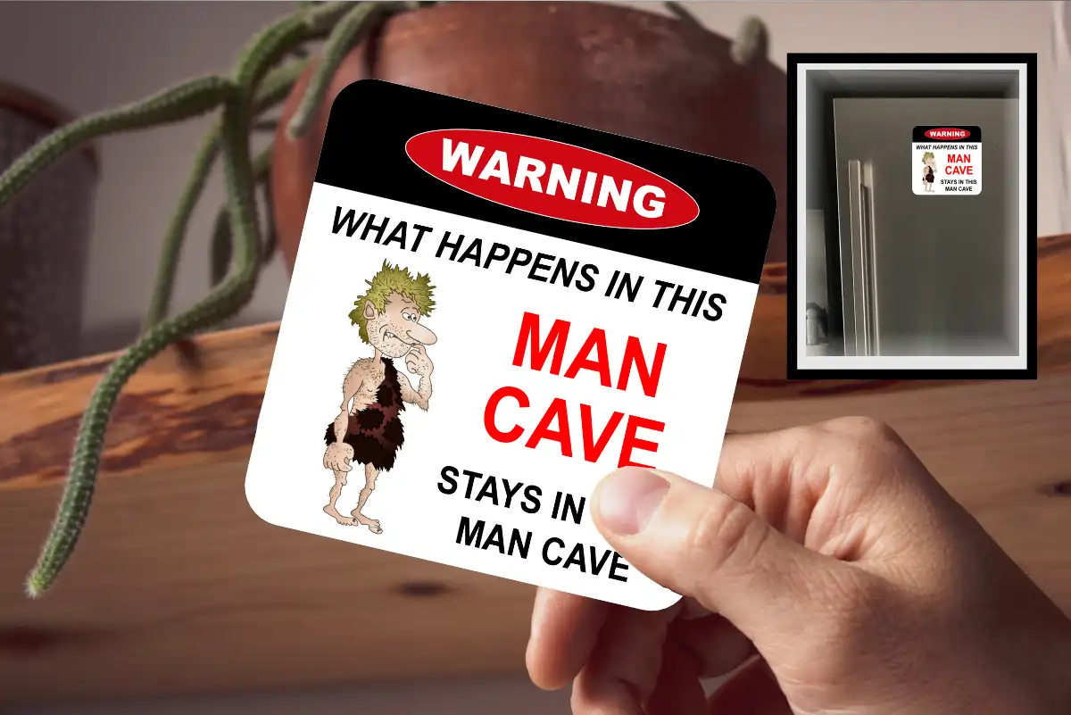 Coaster - What Happen In Man Cave Stays In The Man Cave - Skinny Caveman