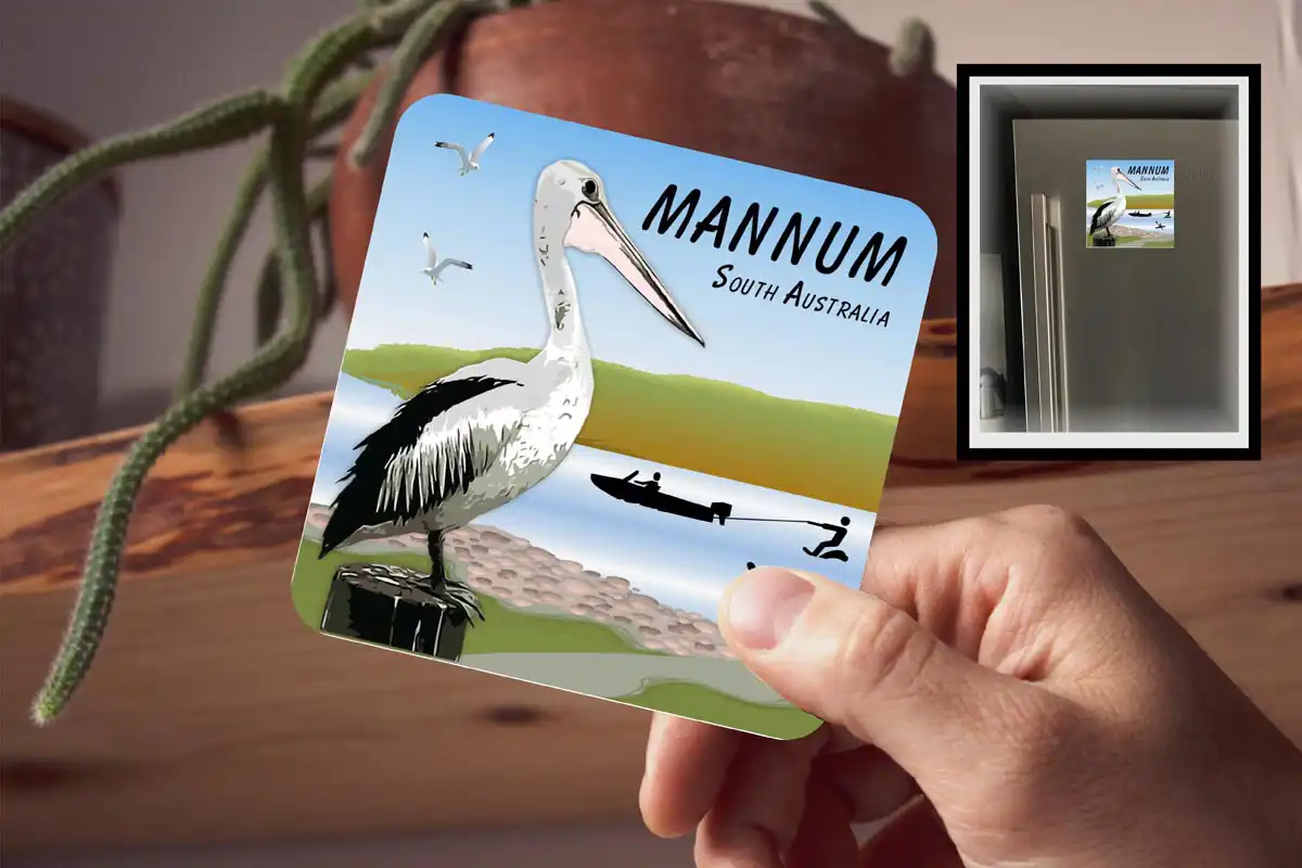 Drink Coaster Magnetic - Mannum Pelican