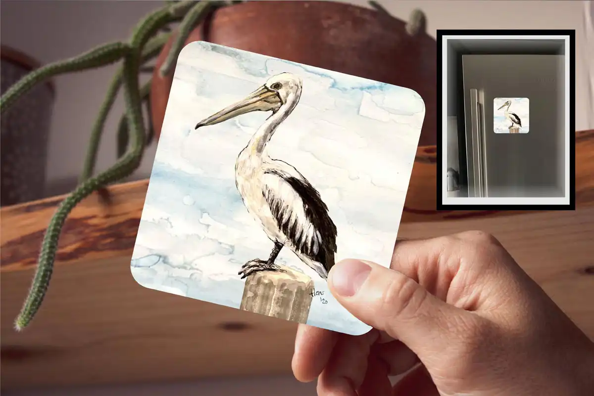 Coaster - Pelican On Warf - Painting