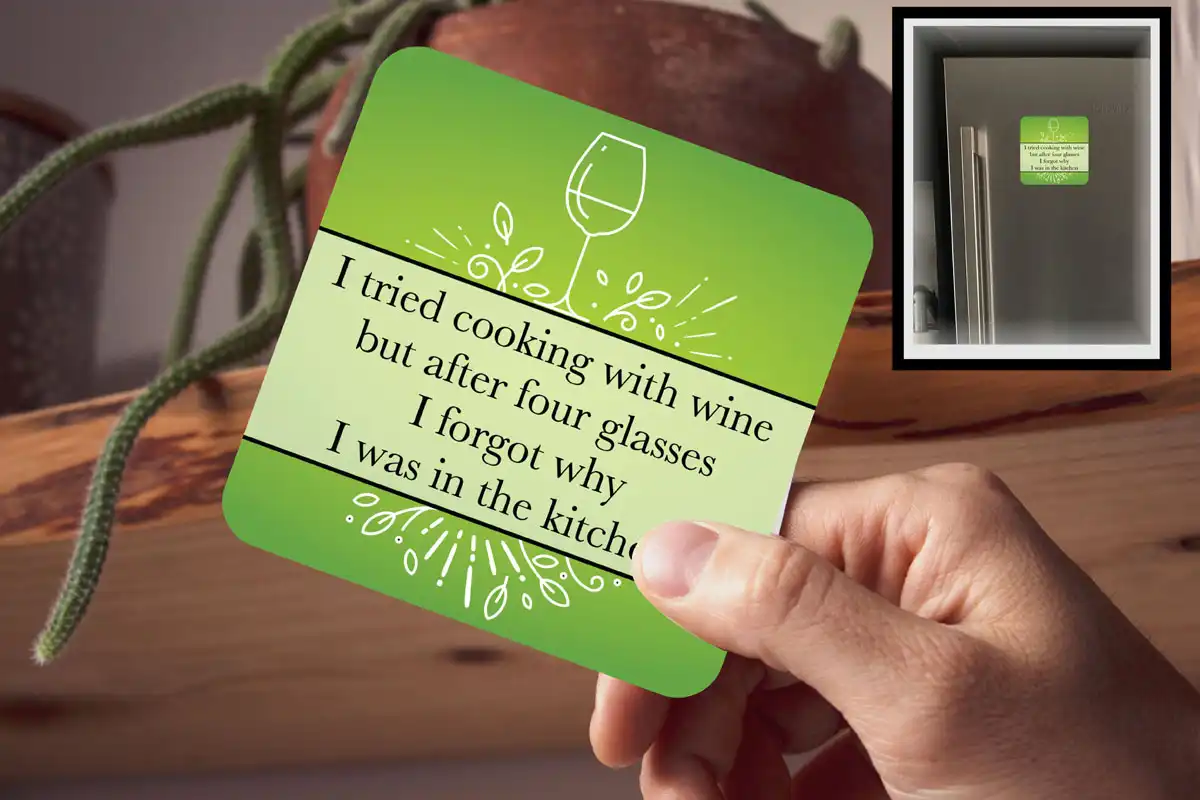 Drink Coaster - Cooking With Wine Green