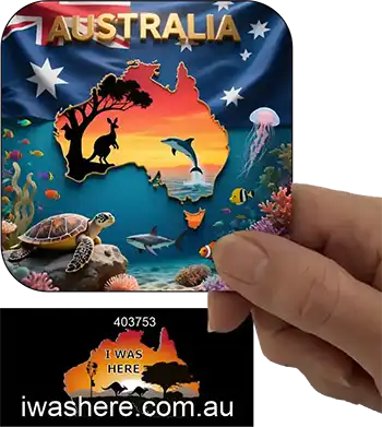 Coaster - Australia Map Ocean Theme 1