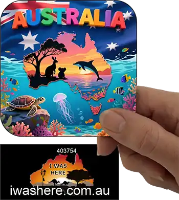 Coaster - Australia Map Ocean Theme 2