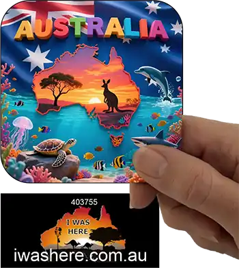 Coaster - Australia Map Ocean Theme 3