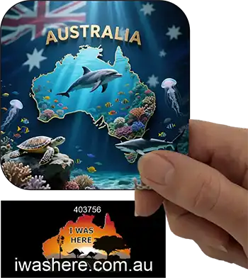 Coaster - Australia Map Ocean Theme 4