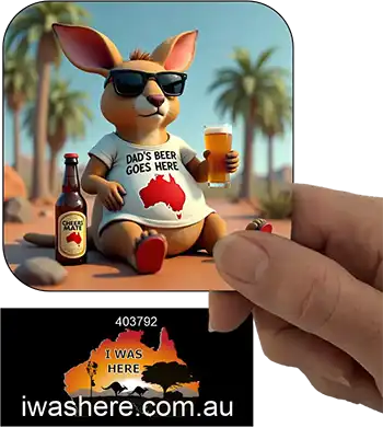 Coaster - Kangaroo Dads Beer Goes Here