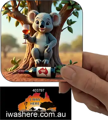 Coaster - Koala Enjoying Wine 2