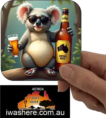 Coaster - Koala Enjoying Beer 7