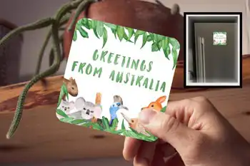 Drink Coaster - Australia Watercolor Native Animals