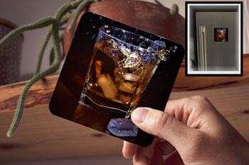 Drink Coaster Spirit Glass Whiskey - Magnetic (fridge magnet)